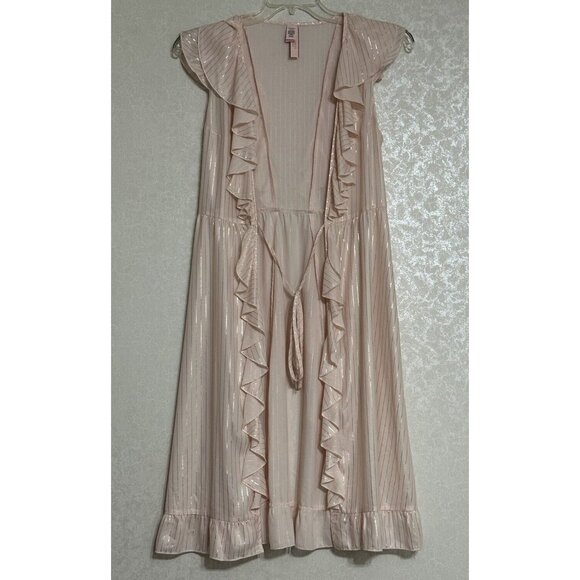 Victoria's Secret Other - Victoria's Secret Dream Angels NWT Sheer Satin Ruffle Sleeve Kimono Rosegold S